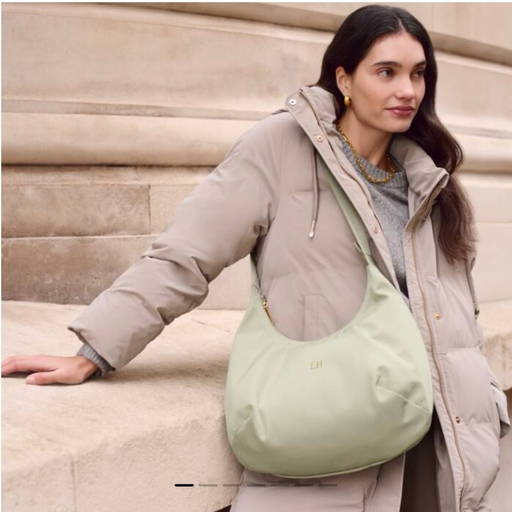 Katie Loxton Sage Green Nylon Luxe Sling Shoulder Bag